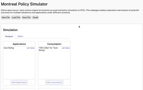 Animated GIF of making the first simulation